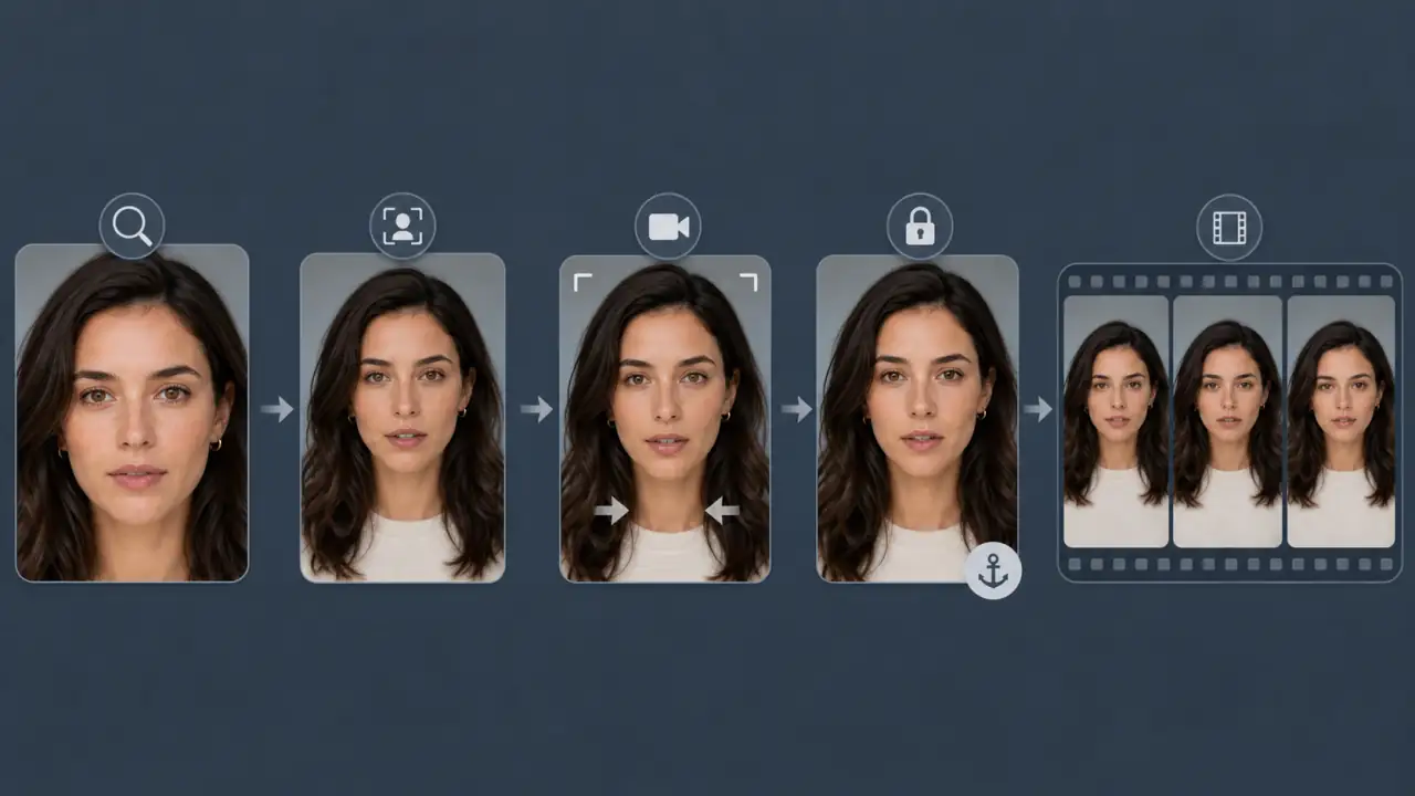 Face-safe photo-to-video workflow from source inspection to frame review